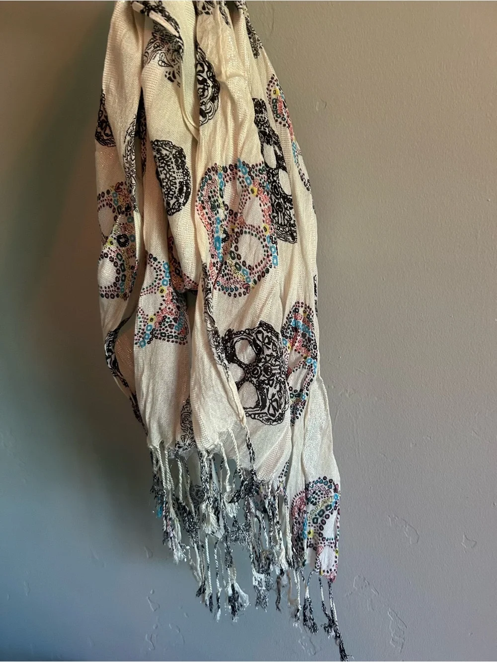 Mixed Pattern Scarf Bundle in White, Black, Red, Green, Blue